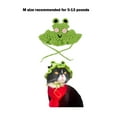 thumbnail image 4 of Methold Lindo gorro de rana y gato tejido a crochet, gorro de pata de Halloween para mascota, gorro de punto suave para Halloween, gorro de Ropa para mascotas sombrero de rana METRO, 4 of 6