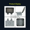 thumbnail image 3 of Outdoor Waterproof Power Outlet, 2 Sockets Waterproof Wall Power Socket Tin Phosphor Bronze PC  for Farm, 3 of 8