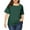 Green womens tops summer, variant on USSUMA Plus Womens Tops Dressy Casual Plus Size Tops for Women Casual T-Shirt Short Sleeve Round Neck Floral Hollow Out Tunic Oversized Shirts
