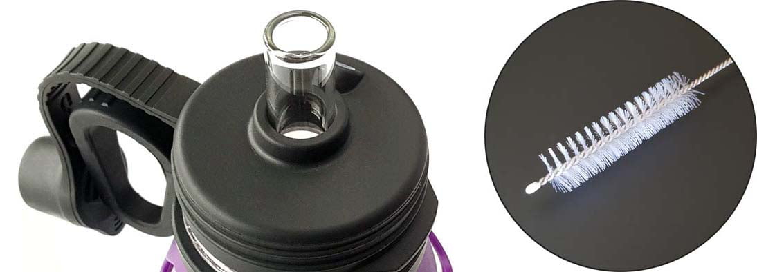 Meshbottles With Glass Straw - Sun Yellow - Plastic-Free, BPA-Free, Phthalate-Free Glass Water Bottle - 16 oz