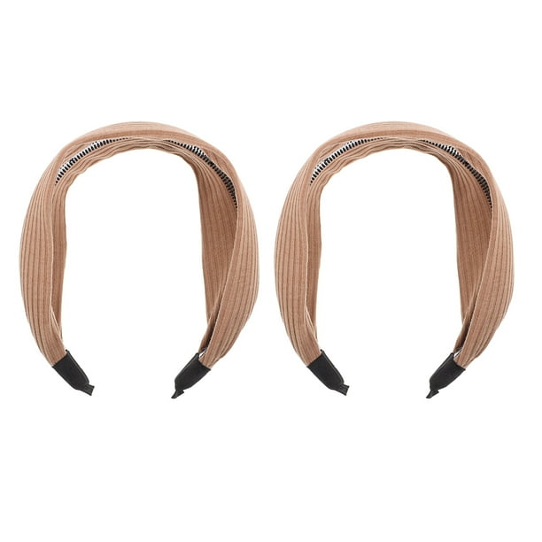 BRIGHTFUFU Diadema ancha decorativa para mujer, diadema de moda, diadema antideslizante, accesorios para el cabello, 2 uds.