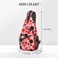thumbnail image 3 of ZNDUO Sling Bag, Men Shoulder Backpack Small Cross Body Chest Sling Backpack-Red Polka Dots Seamless Pattern, 3 of 8