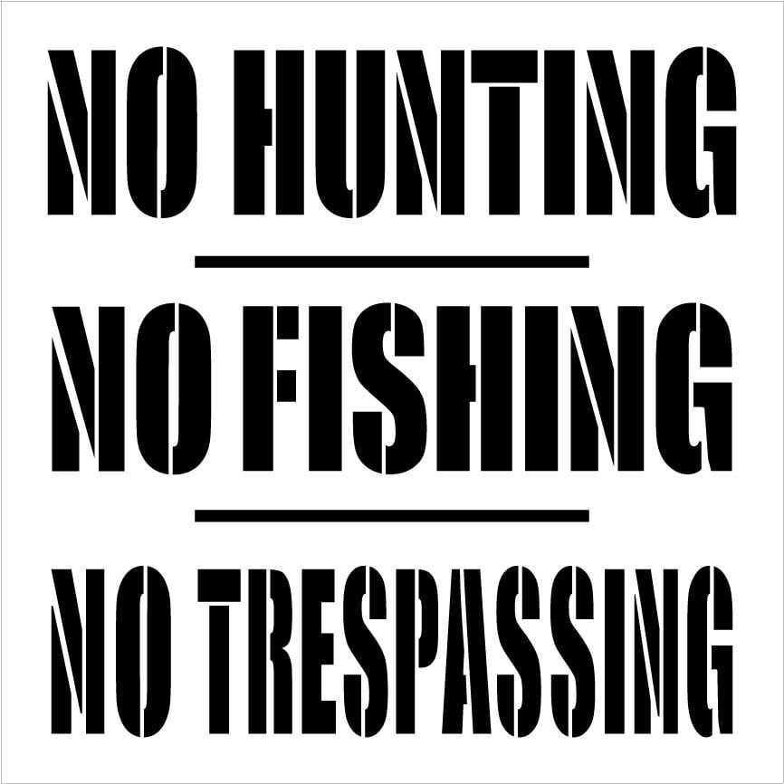 No Trespassing Stencil 3 Pack 