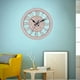 thumbnail image 3 of Reloj de pared retro Zulema Vintage Silencioso Sin tictac Rosado 11 pulgadas, 3 of 7
