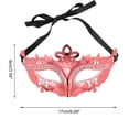 thumbnail image 2 of Unique Bargains 1 Pc Electroplated Half-face Party Mask Red Plastic, 2 of 5