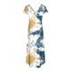 thumbnail image 5 of Puntoco Vestido De Manga Corta Con Cuello En V, Vestido Largo Hasta El Suelo De Verano Para Mujer, Vestido Largo Informal Suelto Con Bolsillos, Abertura De Manga Corta, Blanco Xxxl, 5 of 5