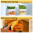thumbnail image 5 of Durable Glass Food Storage Container With Lid Heat Resistant Microwave Bowl, 5 of 8