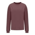 thumbnail image 5 of Horkkom Oversized Sweatshirt for Women Plus Size Loose Crew Neck Sweatshirts Warm Corduroy Pullover Sweatshirts Brown XL, 5 of 6