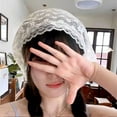 thumbnail image 4 of Womens White Lace Headband Cute Triangular Headband Sweet Temperament TBY QFD, 4 of 9