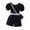 Black, variant on AherBiu Baby Clothes Kid Toddler Girls Cute Shorts Jumpsuit Bubble Short Sleeve Summer Romper with 1 Bag