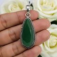 thumbnail image 4 of SATYAVIE JEWELLERY 925 Sterling Silver Natural Green Onyx Gemstone Pendant for Women – Silver Oxidized Pendant– Handmade Vintage Green Gemstone Jewelry, 4 of 6