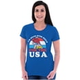 thumbnail image 4 of Retro Cartoon Head Over Heels for USA Women's T Shirt Ladies Tee Brisco Brands X, 4 of 5