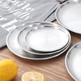 thumbnail image 3 of Eigraketly Vajilla de acero inoxidable para acampar, de cena, soporte para contenedor de alimentos, bandeja redonda, para desorden, accesorios carpas Numero 3 Eigraketly OD009364-03, 3 of 6