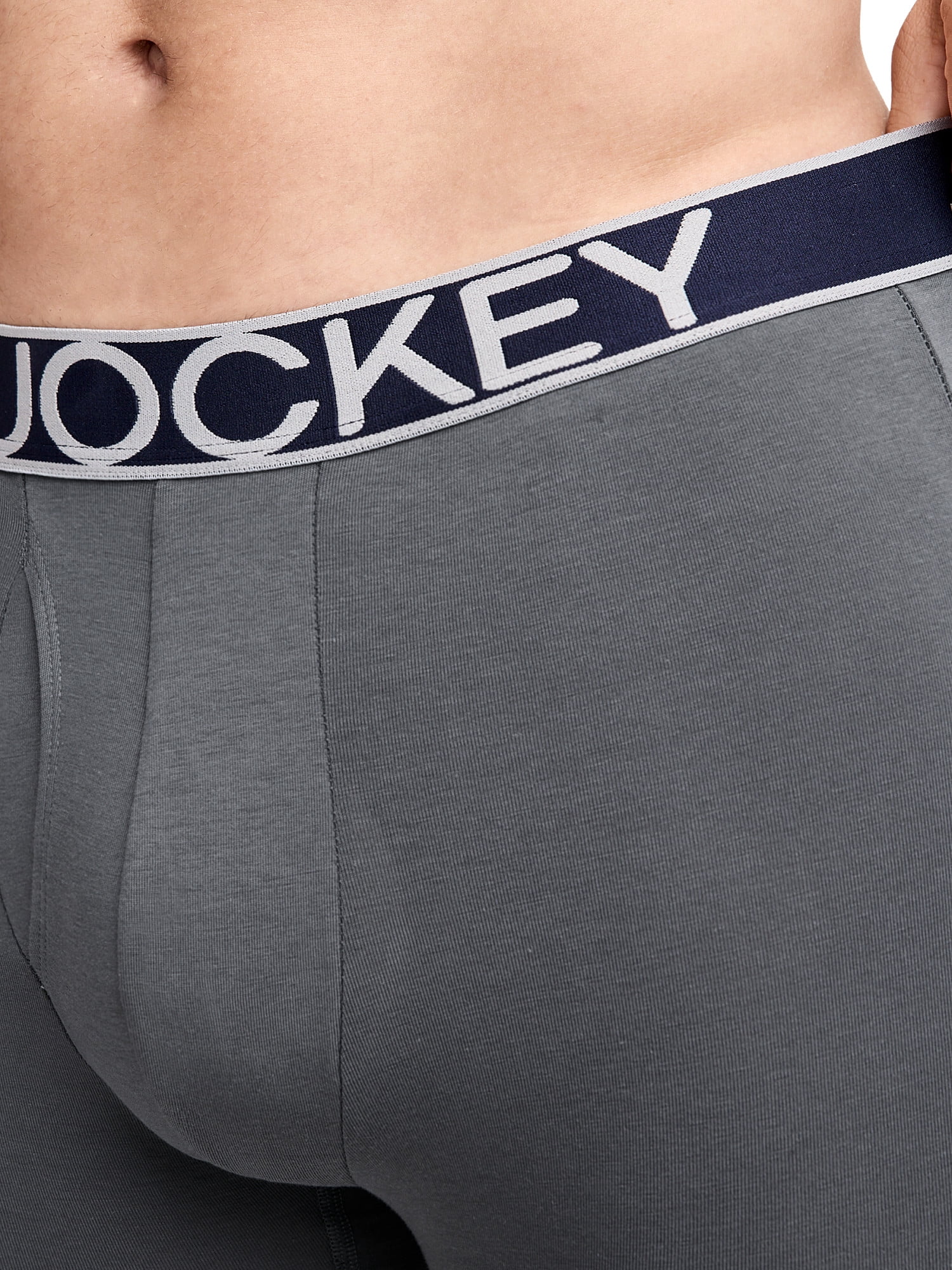 Jockey Essentials Men's Cotton Stretch 6" Boxer Brief - 3 Pack