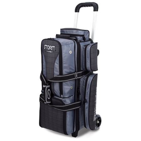 storm ball thunder bowling rolling plaid bag gray