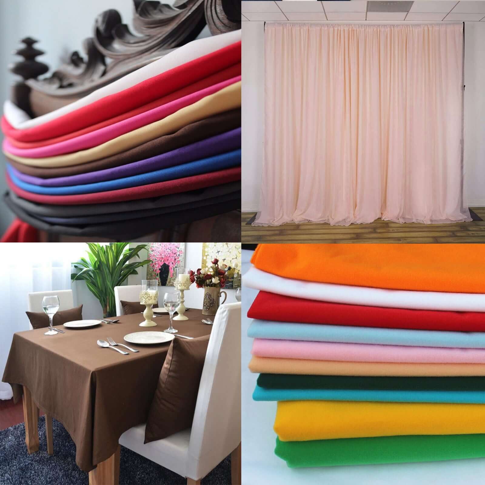 Efavormart 54" x 10 Yards Gold Polyester Wedding Banquet Restaurant Wholesale Fabric Bolt For Party Event Decor Arts And Crafts
