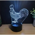 thumbnail image 1 of Cock 3d Night Light Chicken 3d Lámpara Animal Led Lámpara de mesa Interruptor táctil colorido Bebé Dormir Iluminación para el hogar Decorremote Control Feliz Sencillez, 1 of 4