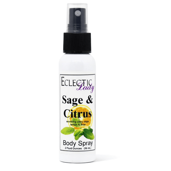 Sage And Citrus Body Spray, Eclectic Lady, Hydrating Mist, Unisex, 2 oz