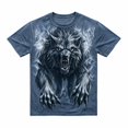 thumbnail image 2 of IWRICH Halloween Shirts for Men Scary Pumpkin Face Print Tees Novelty 3D Print Crewneck Short Sleeve T Shirts 05-Blue XL, 2 of 4