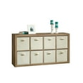 thumbnail image 3 of Sauder Stow-away Engineered Wood 8-Fabric Cube Storage in Lintel Oak, 3 of 11