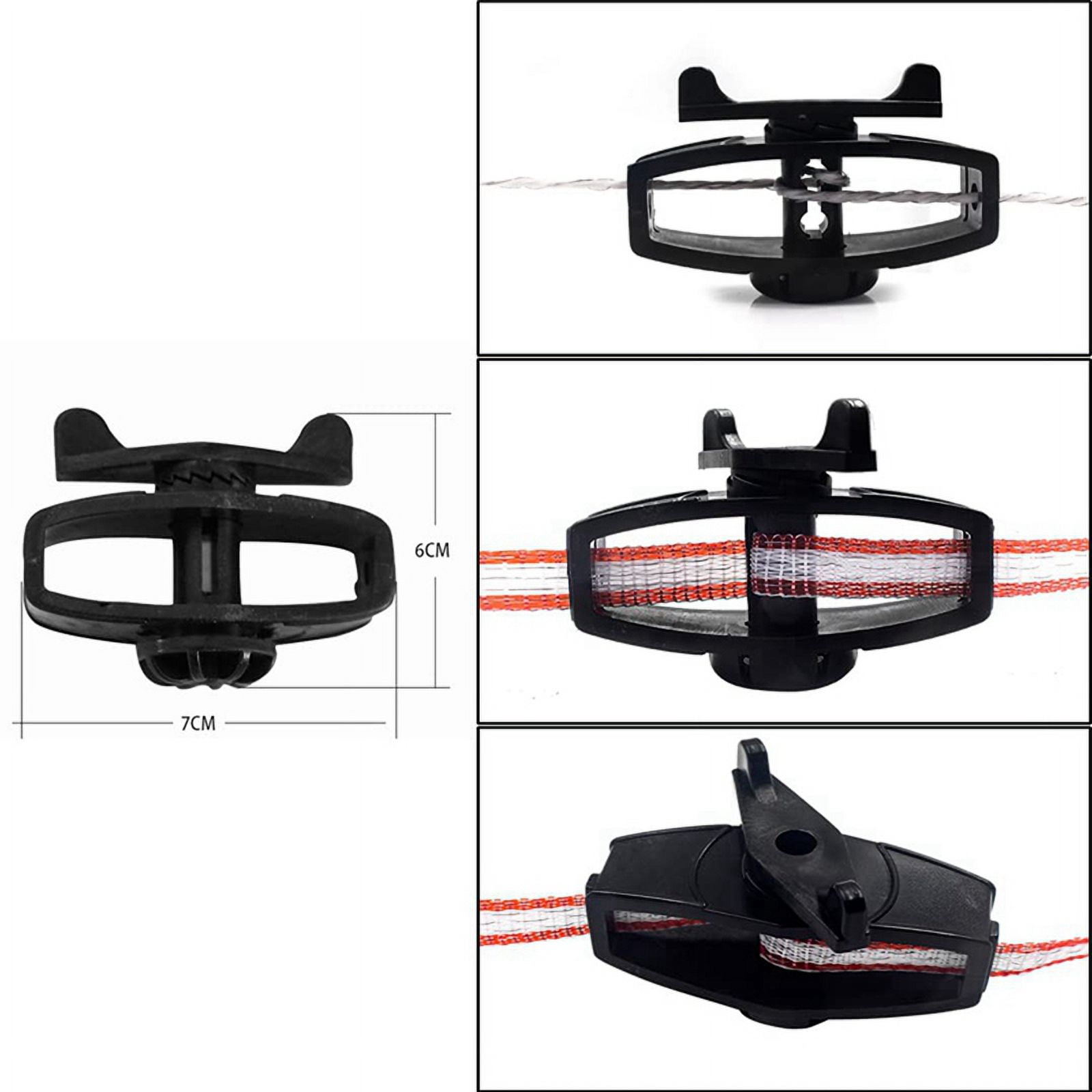 Plastic Electronic Fence Wire Tensioner Livestock Electric Fence Wire Portable Tape Tighteners for Farm Accessories 72Pc