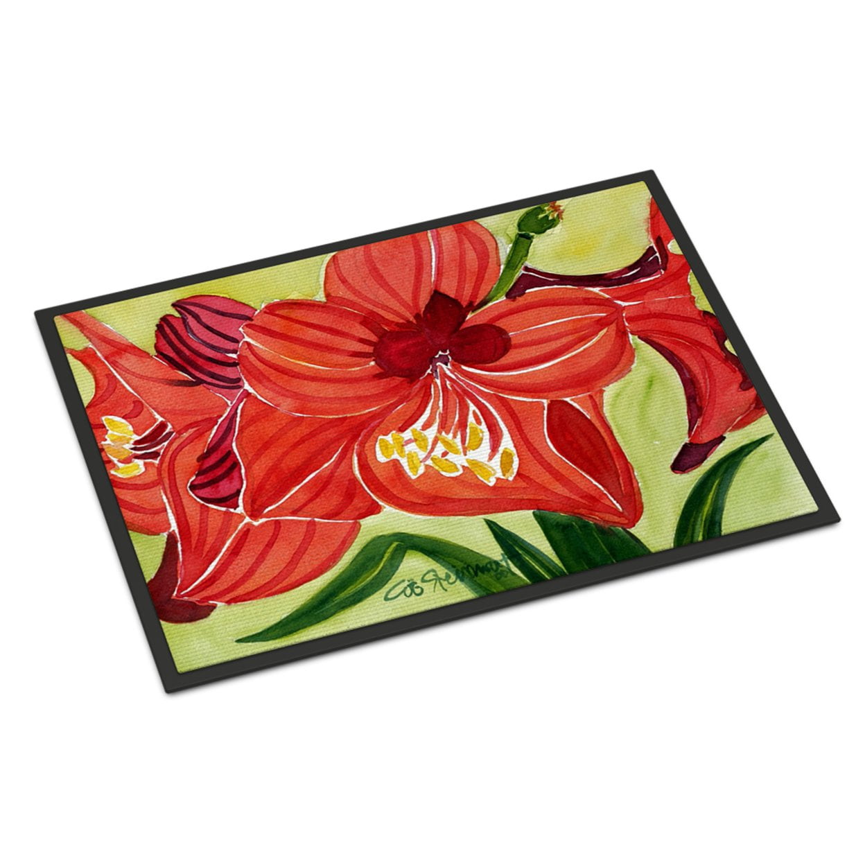 Carolines Treasures 6055MAT Flower Amaryllis Door Mat Indoor Rug or