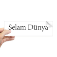 thumbnail image 1 of Hello World Turkish Rectangle Bumper Sticker Notebook Window Decal, 1 of 1