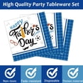 thumbnail image 2 of 96 Pieces Happy Father's Day Party Decorations Fathers Plates And Napkins Tableware Set Blue Celebration Supplies Best Dad Serve 24 Guests, 2 of 3