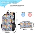 thumbnail image 2 of ALAZA Alpacas School Backpack Lunch Box Set Student Bookbag, 2 of 7