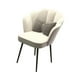 thumbnail image 2 of Taburete de tocador, silla decorativa suave con respaldo con patas de metal, silla de maquillaje, silla de comedor para salón, oficina, sala de estar Gris, 2 of 8
