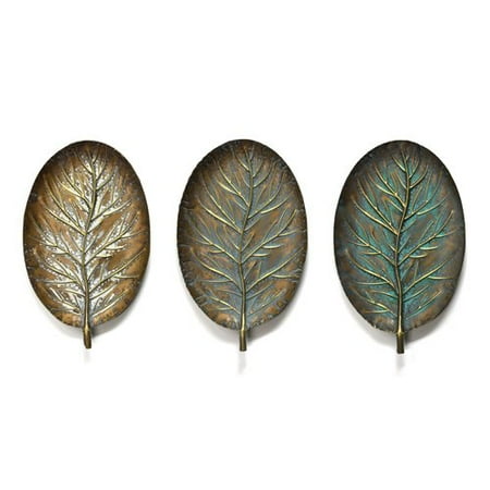 Bloomsbury Market 3 Piece Metal Leaf Wall Decor Set Bloomsbury Market 3 Piece Metal Leaf Wall Decor Set
