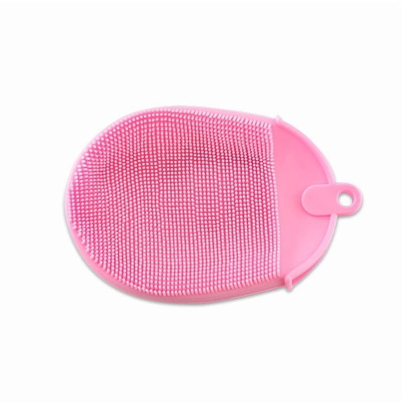 Vegetable Brush Scrubber for Food Potato Scrubber Cleaner Glove Veggie Brush for Kitchen, Pratical Kitchen Gadgets (Pink)