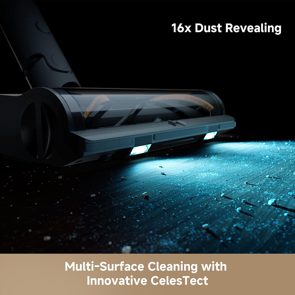 Dreame CleanX W15 Cordless Stick Vacuum, 150AW Strong Suction, Celeste LED Illumination, Anti-Tangle, Hard Floor & Carpet Cleaning, 90 Min Battery Life, LED Screen, 3.75 lb, Versatile Attachments