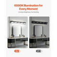 thumbnail image 6 of VEVOR 5-Light LED Modern Vanity Light Fixtures,33.46-Inch,Black Finish Bathroom Wall Lighting Fixture Over Mirror, with IP44 Waterproof, for Bathroom, Living Room, Bedroom, Hallway, Cool White 6000K, 6 of 9