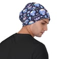 thumbnail image 4 of Xecao crystal cool Skull flower Print Beanie Knitted Hat for Men Women, Winter Fashion Knit Cuffed Caps Unisex, 4 of 7