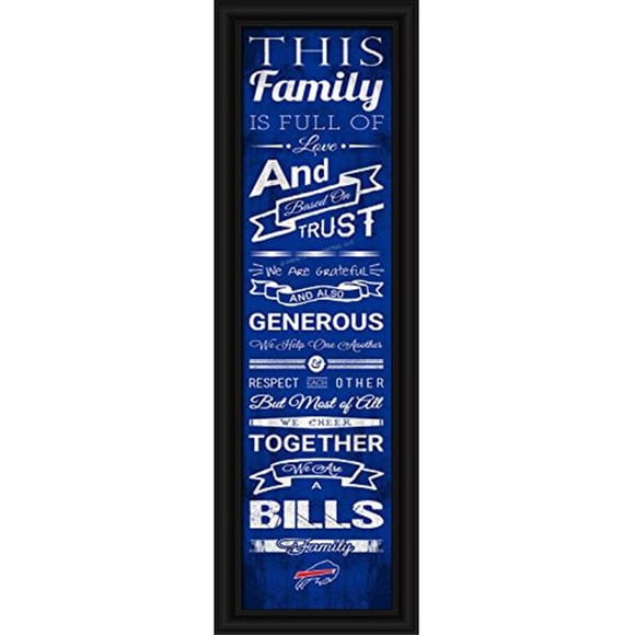 Imprimé de Cheer de la Famille Buffalo Bills 8 Pouces X 24 Pouces
