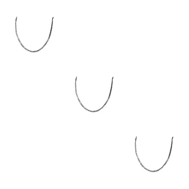 Becaristey Various Choice Exquisite Workmanship Necklaces For Endless Options Hip Hop Style silver 55cm 3Set