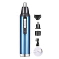 thumbnail image 1 of Recortador de vello nasal 4 en 1, USB, resistente al agua, lavable, mini recortador de vello nasal eléctrico desmontable, color azul cielo, 1 of 13