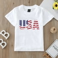 thumbnail image 6 of Zanarzt Toddler Baby Boy 4th Of July Outfit Toddler Boys 4th of July Shirts Independence Day T Shirt Patriotic Tops Kids American Flag Outfit White,4 Years, 6 of 6