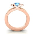 thumbnail image 4 of Diamond-Capitals 2.35 Carat Oval Cut Blue Topaz & Citrine Gemstone Luxurious Engagement Ring for Ladies Solid 18K Rose Gold Size 5.5, 4 of 8