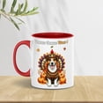 thumbnail image 2 of Happy Thanksgiving Jack Russell Terrier Turkey Costume Pumpkins Autumn Leaves 11oz Accent Two-tone Mug Parson Jack Dog Lover Coffee Tea Cup - 130144, 2 of 5