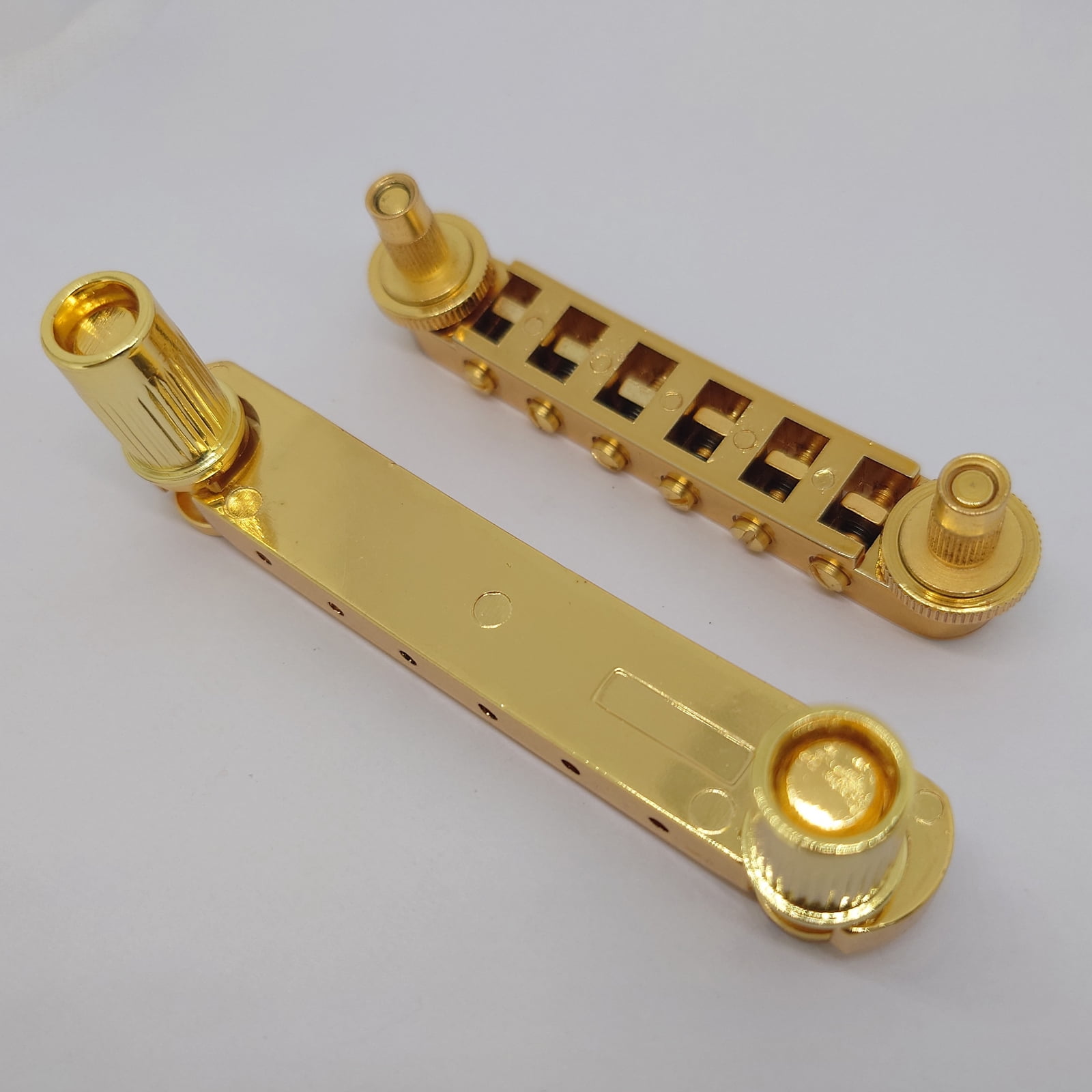 Guitar Fixed Saddle Bridge Tailpiece Set with ABR-1 Style Tune-O-Matic Bridge Gold for ABR LP SG EPi Electric Guitars