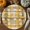 White, variant on Thanksgiving Round Braided Placemats Set of 8, Fall White Pumpink Flower Brown Green Shadowed Grid Heat Insulation Place Mats Washable Non-Slip Table Mats for Kitchen Dining Party, 15 Inches