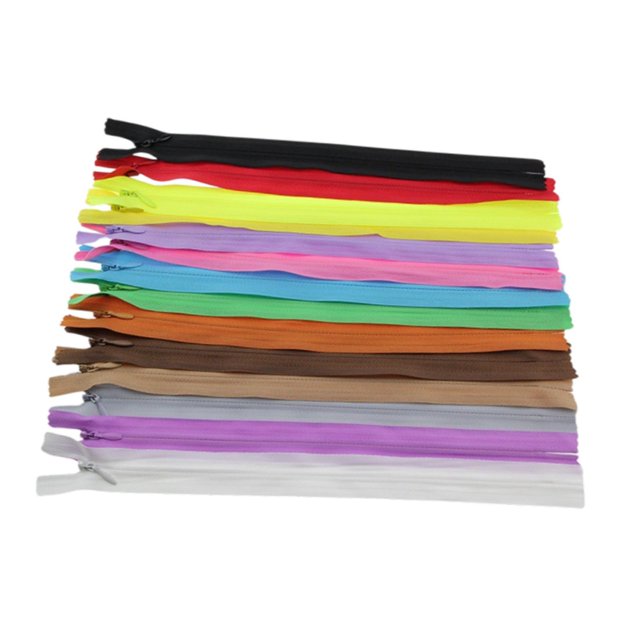 14x cremallera invisible de ropa cremallera para ropa de costura de ropa de color mixta con cremallera de bobina de nylon para bolso de bricolaje,