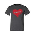 thumbnail image 2 of Loved John 3:16 Bible Verse Christian Inspirational/Christian Men's Graphic T-Shirt, Heather Black, 3XL, 2 of 3
