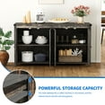 thumbnail image 5 of Dextrus Buffet Cabinet with Doors and Shelves, Accent Sideboard, Wood Console, Entryway Cabinet, Kitchen Storage, Gray, 5 of 11