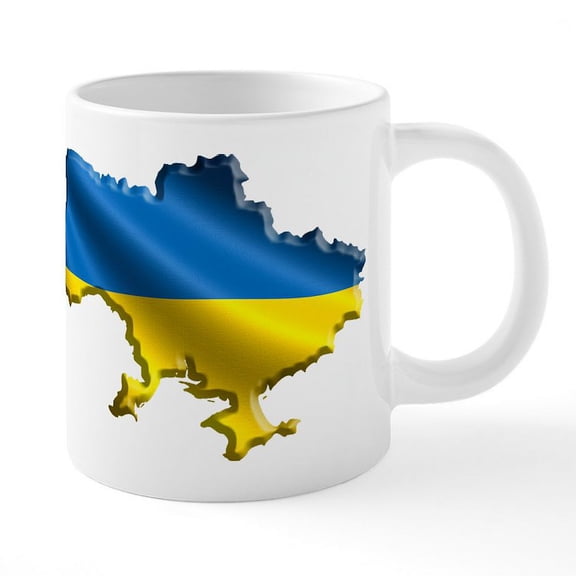 CafePress - Ukraine Pride Love Ukrainian Flag Mugs - 20 Oz White Ceramic Mega Mug