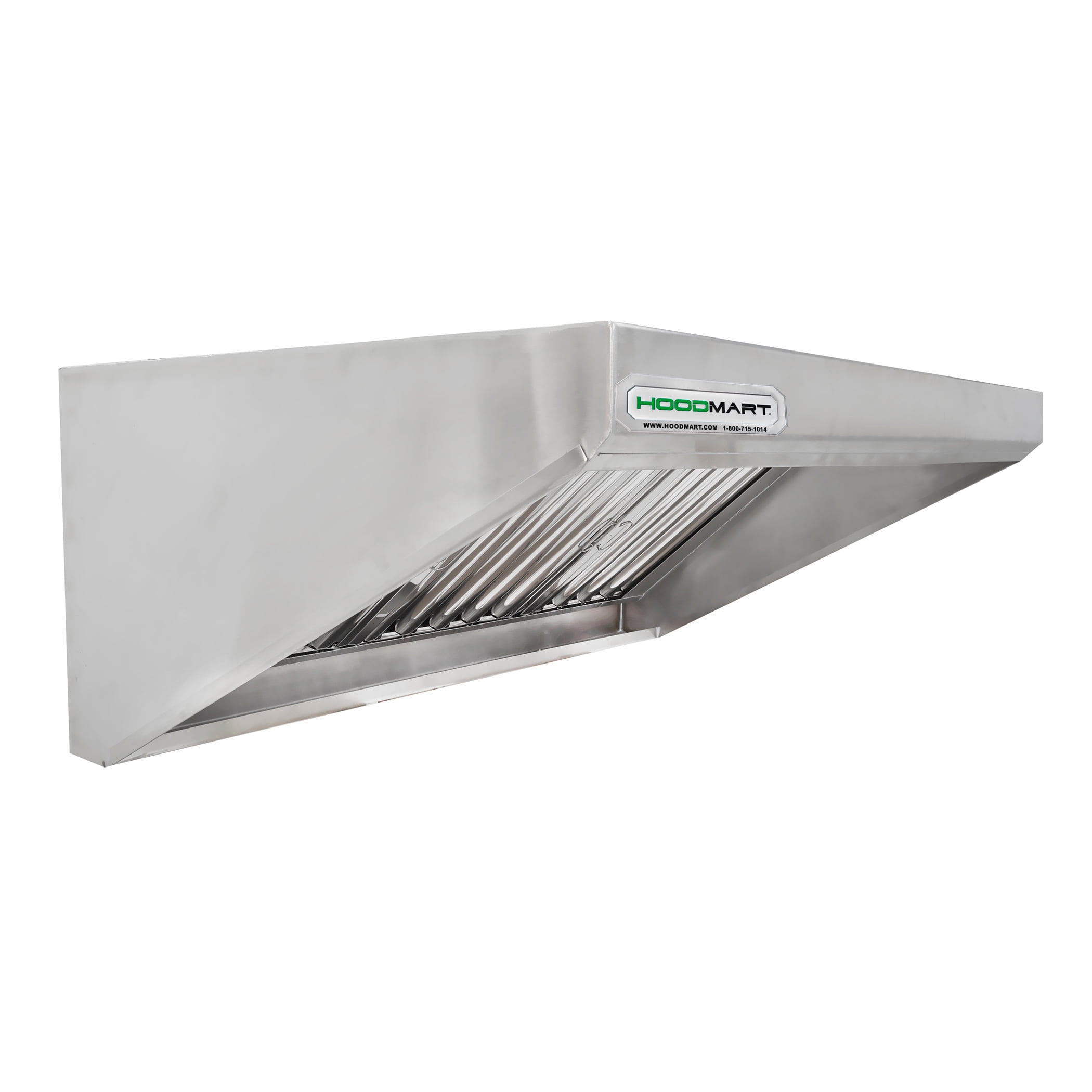 HOODMART 4’ Concession Trailer Hood for Food Truck | UL and NSF Listed | Commercial Range Hood with Baffle Style Filters and Grease Cup | Stainless Steel Kitchen Equipment