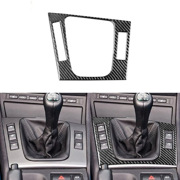 Carbon Fiber Console Gear Shift Panel CoverTrim for BMW 3 Series for M3 E46 98-05 Auto Accessories