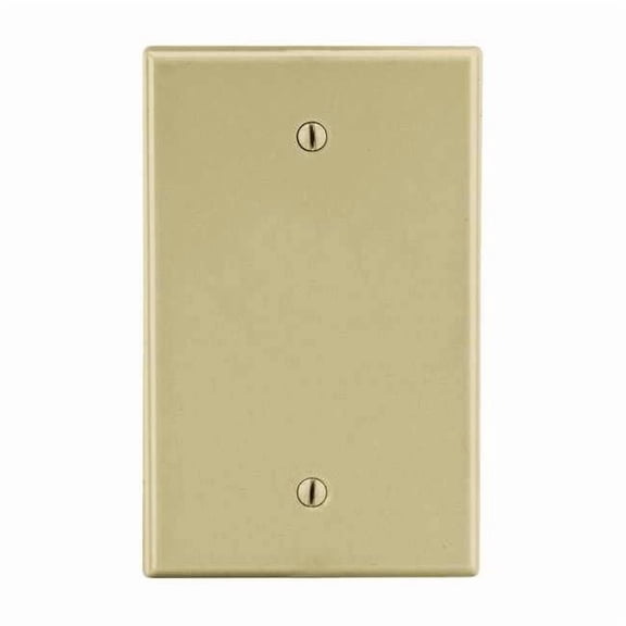 Blank Box Mount Wall Plate, Number of Gangs: 1 Plastic, Satin Finish, Ivory